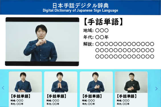 オンライン日本手話辞典のイメージ写真